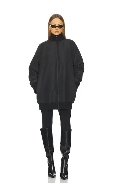 Norma Kamali Oversized Turtleneck Bomber Jacket Above The Knee | Thumbnail 1