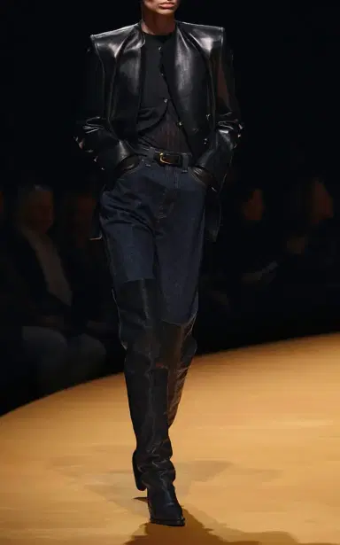 Khaite Elona Double-Breasted Leather Jacket | Thumbnail 2