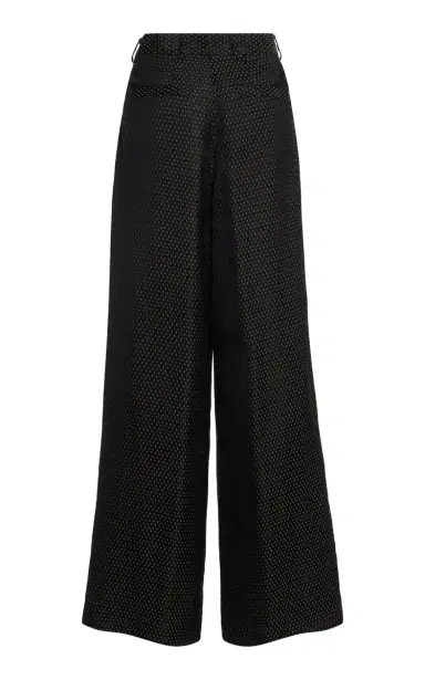 Dries Van Noten Penn Diamond-Motif Jacquard Wide-Leg Pants | Thumbnail 2