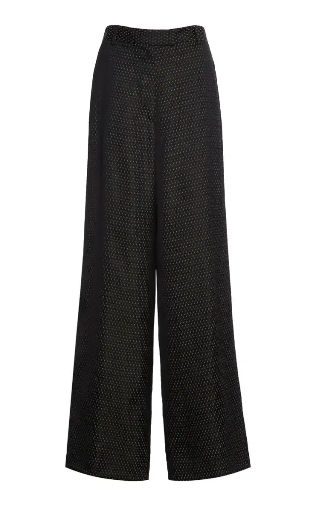 Penn Diamond-Motif Jacquard Wide-Leg Pants