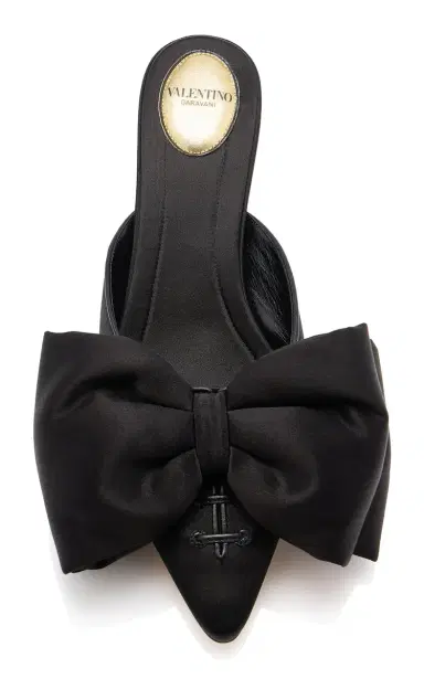 Valentino Garavani Yolande Bow-Detailed Satin Mules | Thumbnail 3 Valentino Garavani Yolande Bow-Detailed Satin Mules | Thumbnail 3