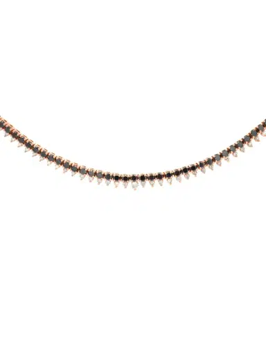 Wish Fine Jewelry 5.09ct Black Diamond 18K Gold Tennis Necklace | Thumbnail 1