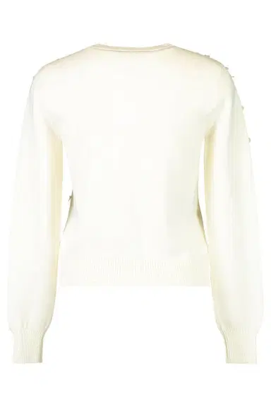 Oscar de la Renta Mother of Pearl Embroidered Cardigan | Thumbnail 7