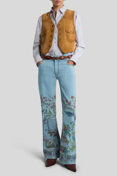 Etro Printed Flare Jeans | Thumbnail 3 Etro Printed Flare Jeans | Thumbnail 3