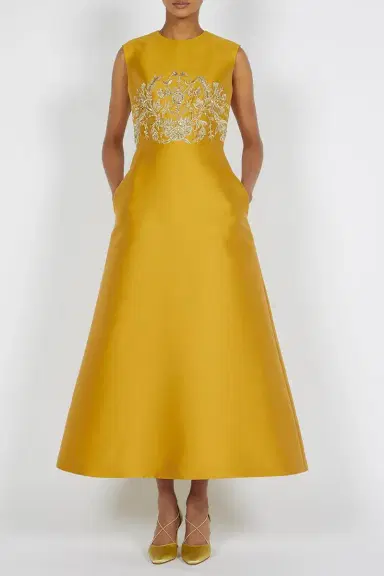 Reem Acra Sleeveless Embellished Kaftan | Thumbnail 2 Reem Acra Sleeveless Embellished Kaftan | Thumbnail 2