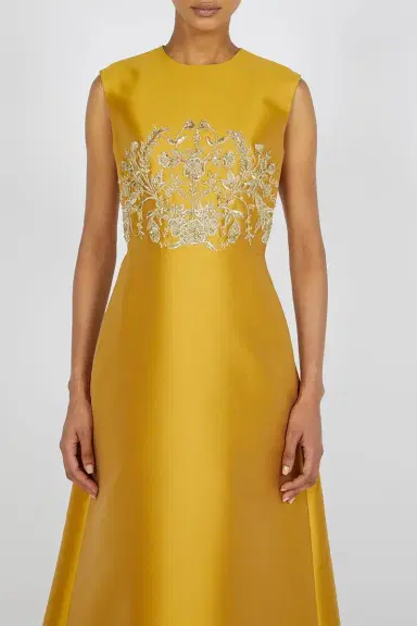 Reem Acra Sleeveless Embellished Kaftan | Thumbnail 3 Reem Acra Sleeveless Embellished Kaftan | Thumbnail 3