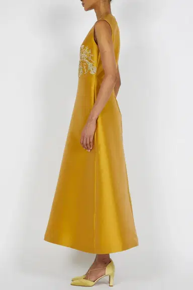 Reem Acra Sleeveless Embellished Kaftan | Thumbnail 4 Reem Acra Sleeveless Embellished Kaftan | Thumbnail 4