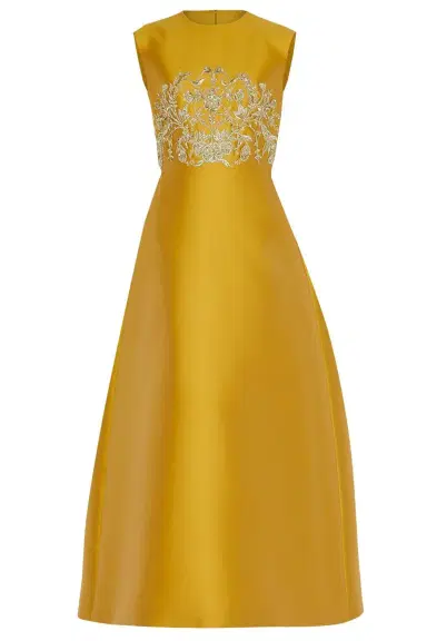Reem Acra Sleeveless Embellished Kaftan | Thumbnail 1 Reem Acra Sleeveless Embellished Kaftan | Thumbnail 1