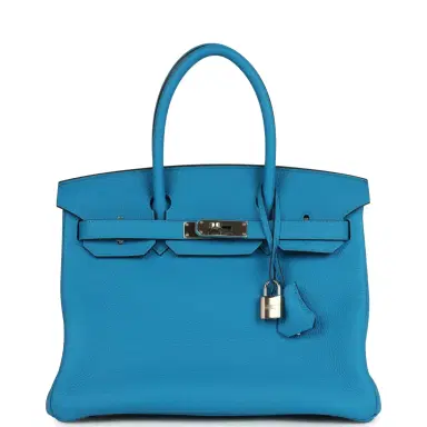 HERMÈS Hermes Birkin 30 Bleu Zanzibar Verso Togo Palladium Hardware | Thumbnail 1