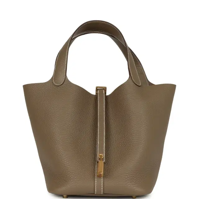 hermes Hermes Picotin Lock 22 Etoupe Clemence Gold Hardware