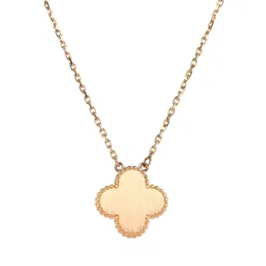 Van Cleef & Arpels Van Cleef & Arpels 2017 Holiday Vintage Alhambra Pendant Necklace Bull's Eye 18K Rose Gold Hardware & Diamonds | Thumbnail 5