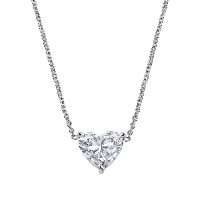 Stephanie Gottlieb Signature 1.70ct Heart Soliatire Necklace