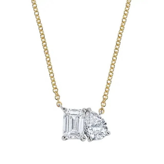 Stephanie Gottlieb Undecided Emerald and Pear Necklace