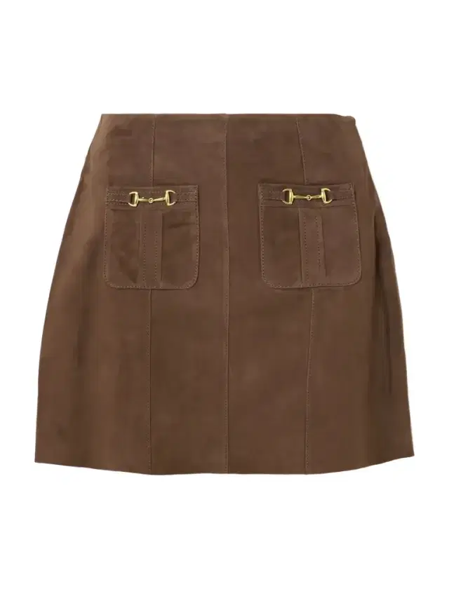 Wiley Embellished Paneled Suede Mini Skirt