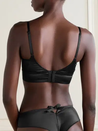 Eres Jean Bow-detailed Satin Soft-cup Tirangle Bra | Thumbnail 3