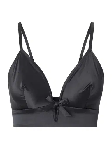 Eres Jean Bow-detailed Satin Soft-cup Tirangle Bra | Thumbnail 1