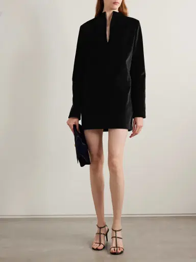 Khaite Aleena Velvet Mini Dress | Thumbnail 2