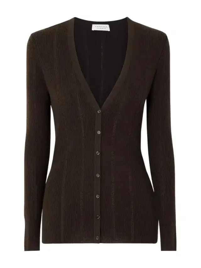 Lillian Pointelle-knit Wool Cardigan
