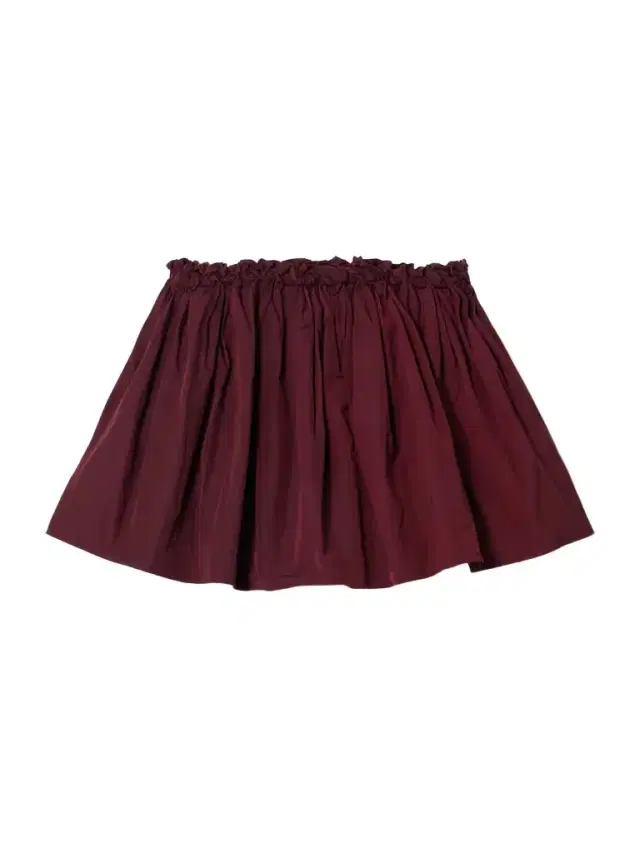 Gathered Taffeta Mini Skirt