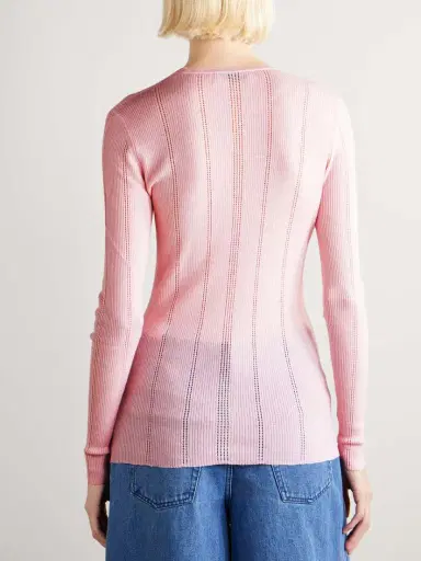 Gabriela Hearst Lillian Pointelle-knit Wool Cardigan | Thumbnail 3 Gabriela Hearst Lillian Pointelle-knit Wool Cardigan | Thumbnail 3