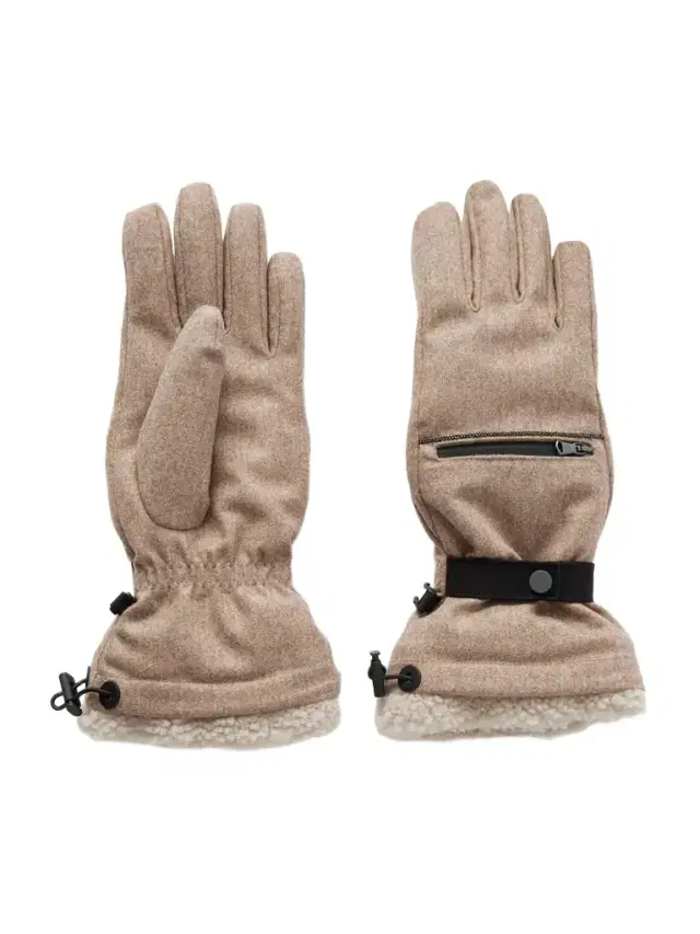 Shearling-lined Wool Gloves