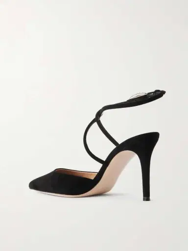 Gianvito Rossi Jungle Mamba 85 Crystal-embellished Suede Pumps | Thumbnail 3 Gianvito Rossi Jungle Mamba 85 Crystal-embellished Suede Pumps | Thumbnail 3