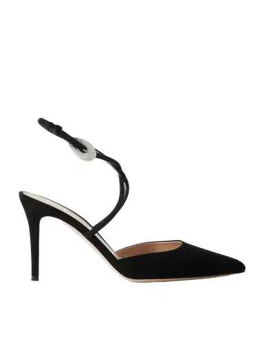 Gianvito Rossi Jungle Mamba 85 Crystal-embellished Suede Pumps | Thumbnail 1 Gianvito Rossi Jungle Mamba 85 Crystal-embellished Suede Pumps | Thumbnail 1