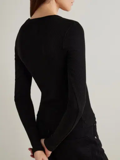 Citizens of Humanity Mara Ribbed Stretch Cotton And Lyocell-blend Jersey Top | Thumbnail 3
