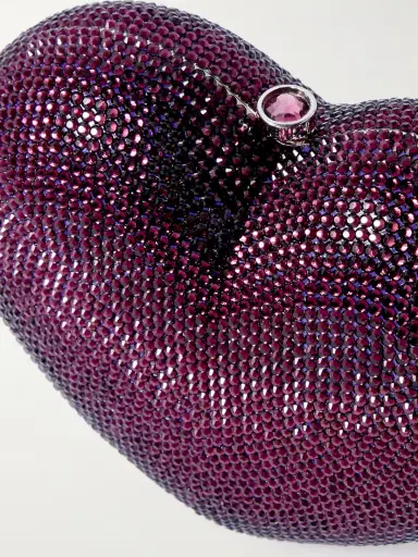 Judith Leiber Couture Petit Coeur Crystal-embellished Silver-tone Clutch | Thumbnail 4 Judith Leiber Couture Petit Coeur Crystal-embellished Silver-tone Clutch | Thumbnail 4