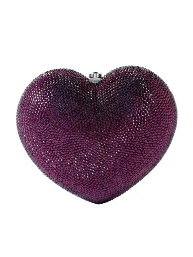 Judith Leiber Couture Petit Coeur Crystal-embellished Silver-tone Clutch | Thumbnail 1 Judith Leiber Couture Petit Coeur Crystal-embellished Silver-tone Clutch | Thumbnail 1