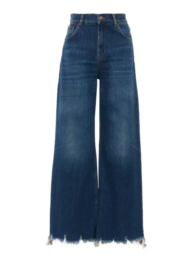 Chloé High-Rise Wide-Leg Raw-Hem Jeans