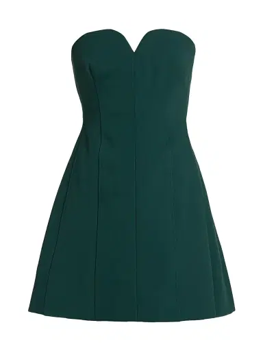 SIMKHAI Women's Devin Bustier Minidress - Emerald | Thumbnail 1