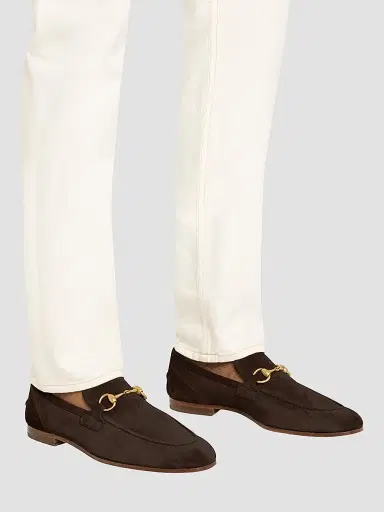 Gucci Men's Jordaan Horsebit Suede Mocassins - Cocoa - Size 15 | Thumbnail 5 Gucci Men's Jordaan Horsebit Suede Mocassins - Cocoa - Size 15 | Thumbnail 5