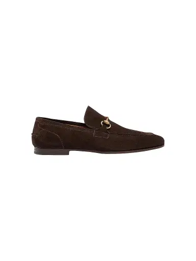 Gucci Men's Jordaan Horsebit Suede Mocassins - Cocoa - Size 15 | Thumbnail 1 Gucci Men's Jordaan Horsebit Suede Mocassins - Cocoa - Size 15 | Thumbnail 1
