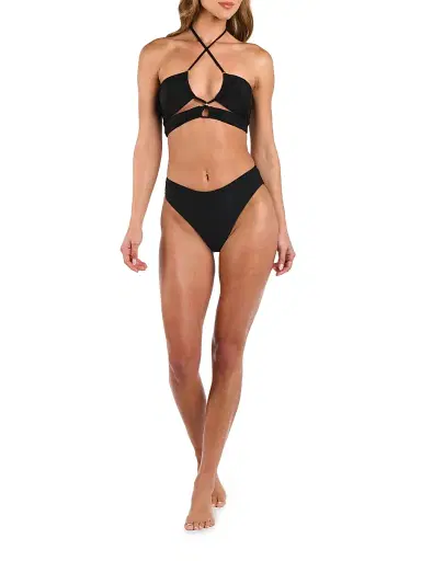 L'Agence Women's Solids Sirena Solid Halterneck Bikini Top | Thumbnail 2
