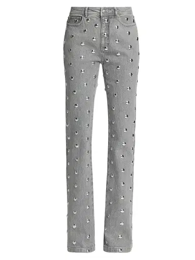 Cinq à Sept Women's Samantha Studded Boot-Cut Jeans | Thumbnail 1 Cinq à Sept Women's Samantha Studded Boot-Cut Jeans | Thumbnail 1