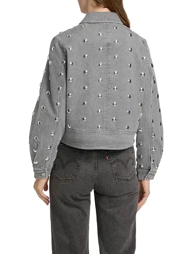Cinq à Sept Women's Studded Denim Harriet Jacket | Thumbnail 5 Cinq à Sept Women's Studded Denim Harriet Jacket | Thumbnail 5