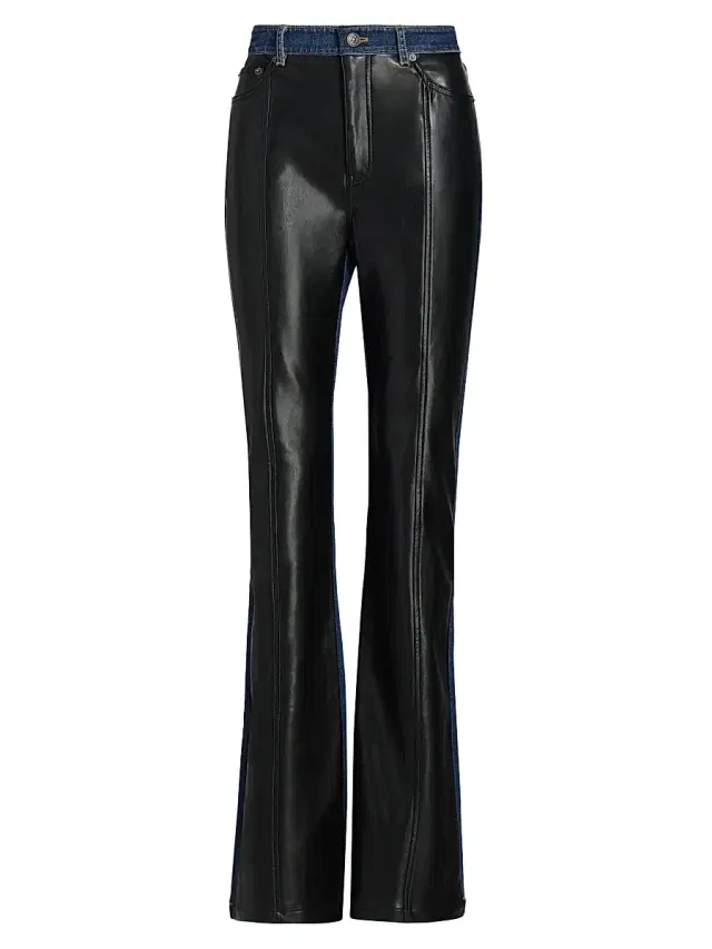 Cinq à Sept Women's Joan Faux-Leather Panel Jeans - Oceane