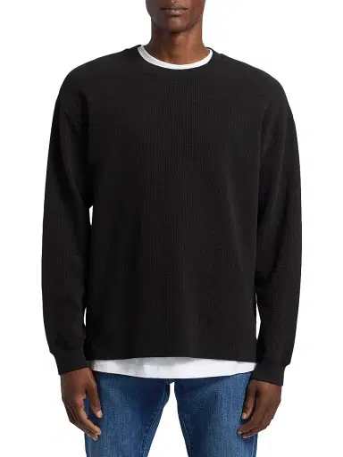 Frame Men's Waffle-Textured Crewneck T-Shirt | Thumbnail 3 Frame Men's Waffle-Textured Crewneck T-Shirt | Thumbnail 3