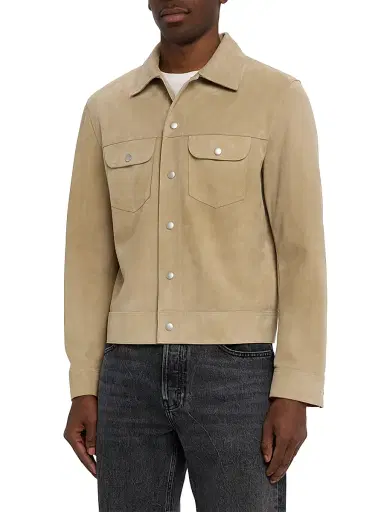Frame Men's Suede Trucker Jacket | Thumbnail 3 Frame Men's Suede Trucker Jacket | Thumbnail 3