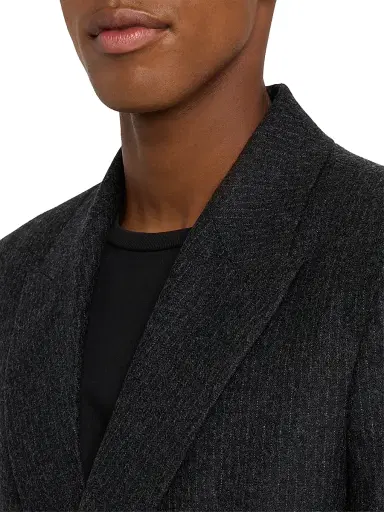 Frame Men's Pinstripe Wool-Blend Double-Breasted Blazer - Dark Grey - Size 34 | Thumbnail 5