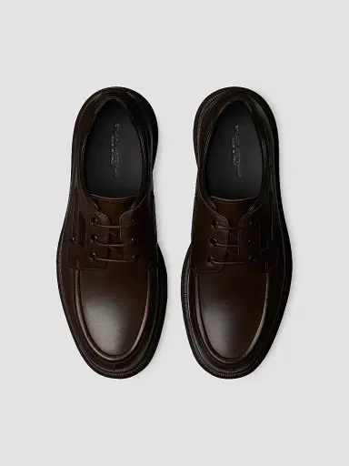 Stuart Weitzman Men's Carlos Leather Oxford Loafers - Dark Brown | Thumbnail 4
