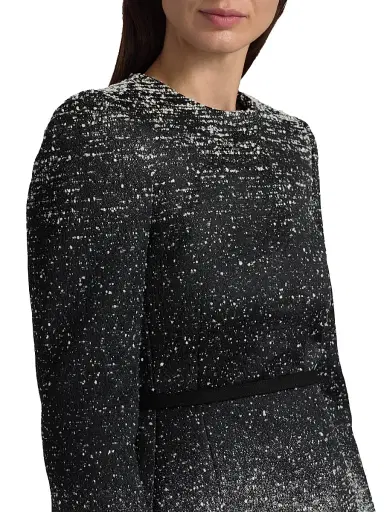 Oscar de la Renta Women's Metallic Ombré Bouclé Knit Jacket | Thumbnail 7 Oscar de la Renta Women's Metallic Ombré Bouclé Knit Jacket | Thumbnail 7