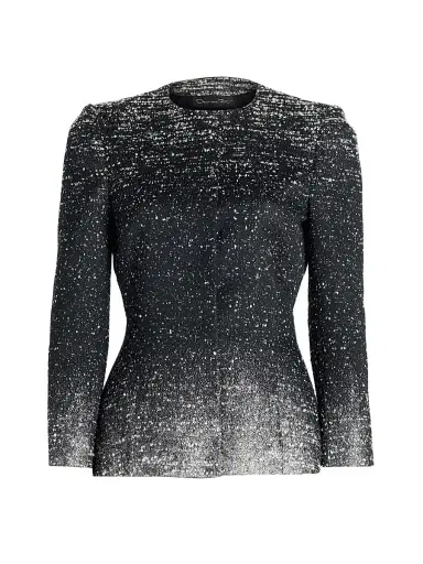 Oscar de la Renta Women's Metallic Ombré Bouclé Knit Jacket | Thumbnail 1 Oscar de la Renta Women's Metallic Ombré Bouclé Knit Jacket | Thumbnail 1