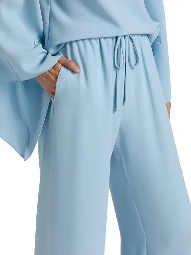 Oscar de la Renta Women's Silk Georgette Wide-Leg Drawstring Pants | Thumbnail 6 Oscar de la Renta Women's Silk Georgette Wide-Leg Drawstring Pants | Thumbnail 6