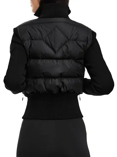 Canada Goose Women's Hybridge Wide Quilt Puffer Jacket - Black Noir - Size XL | Thumbnail 6