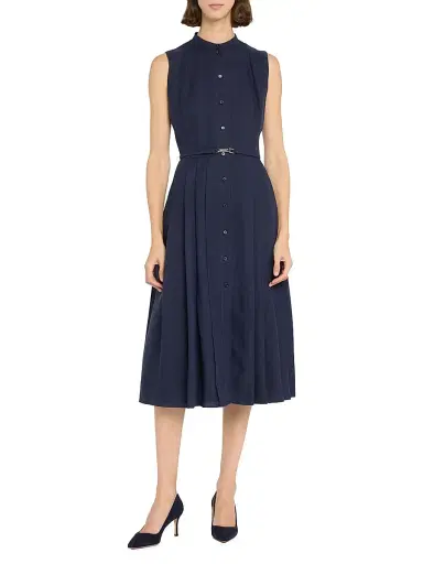Ralph Lauren Collection Women's Kennedi Linen-Silk Belted A-Line Midi-Shirtdress - Luxnavy | Thumbnail 2 Ralph Lauren Collection Women's Kennedi Linen-Silk Belted A-Line Midi-Shirtdress - Luxnavy | Thumbnail 2
