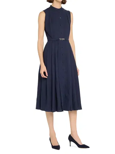 Ralph Lauren Collection Women's Kennedi Linen-Silk Belted A-Line Midi-Shirtdress - Luxnavy | Thumbnail 3 Ralph Lauren Collection Women's Kennedi Linen-Silk Belted A-Line Midi-Shirtdress - Luxnavy | Thumbnail 3
