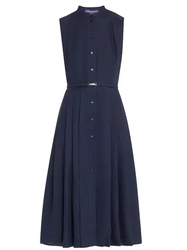 Ralph Lauren Collection Women's Kennedi Linen-Silk Belted A-Line Midi-Shirtdress - Luxnavy | Thumbnail 1 Ralph Lauren Collection Women's Kennedi Linen-Silk Belted A-Line Midi-Shirtdress - Luxnavy | Thumbnail 1