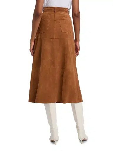 Ba&sh Women's Massia Suede Midi-Skirt | Thumbnail 5 Ba&sh Women's Massia Suede Midi-Skirt | Thumbnail 5